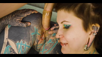 Inked up girls ass fuck double anal with a big cock