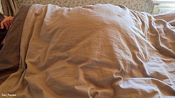 He caught me with my little toy under the covers and i decided not to stop and came to a hot orgasm