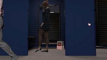 An office lady brought a dildo into the fitting room and began masturbating with it in public hentai game kink maker An office lady brought a dildo into the fitting room and began masturbating with it in public hentai game kink maker