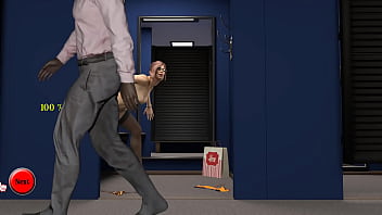 An office lady brought a dildo into the fitting room and began masturbating with it in public hentai game kink maker