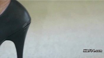 Horny milf can't wait to fuck hubby