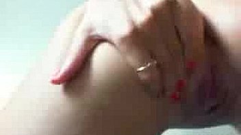 Sexy brunette showing off hot bod on cam