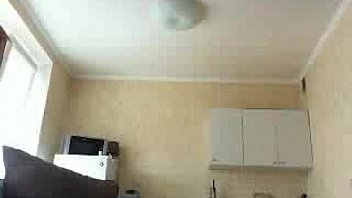 Sexy brunette showing off hot bod on cam