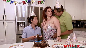 Liberal mommy uses her twat as birthday gift to her stepson Liberal mommy uses her twat as birthday gift to her stepson