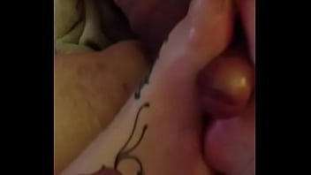 My girlfriend masturbates me with her beautiful feet