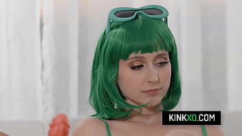 Hot teen cosplay foursome sex