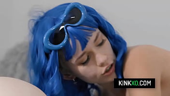 Hot teen cosplay foursome sex