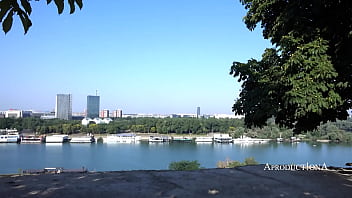 Blow job and cum swallow at the city castle