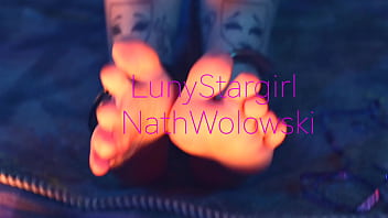 Lesbian strap on foot tickling fetish & toe sucking