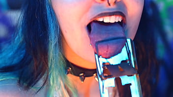 Lesbian strap on foot tickling fetish & toe sucking