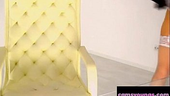 Perfect blonde has natural boobs and nice ass with