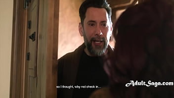 Neighbor blackmails busty ebony sitter who snuck in her boyfriend to clients house