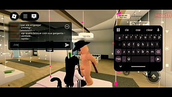 Gatinha chamou o seu mestre para satisfazer os desejos dele roblox