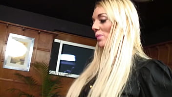 Sultry blonde stacey saran takes dick to her pussy from two older guys