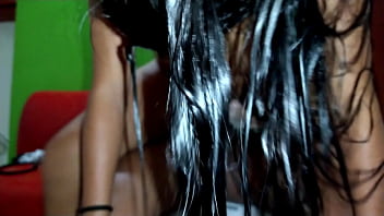 Riding my black bull hard in the couch of motel and femdom fucking him in amazon