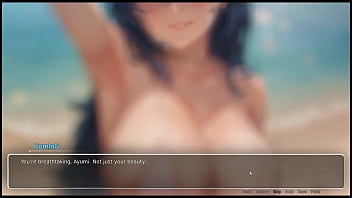 Bluring the walls romance hentai game ep 6 wet dreams with horny crowd on the beach