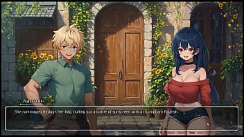 Bluring the walls romance hentai game ep 6 wet dreams with horny crowd on the beach