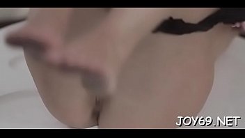 Appealing teen alexis b slowly getting naked to turn him on