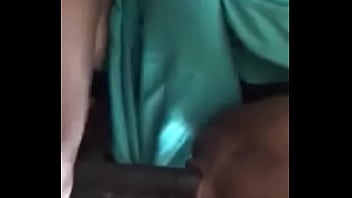 Black amateur girl gives a blowjob