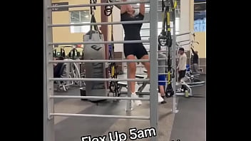 Flex up 5am swinging around gym time