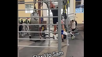 Flex up 5am swinging around gym time