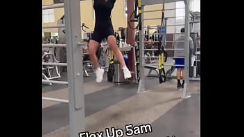 Flex up 5am swinging around gym time