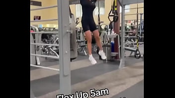 Flex up 5am swinging around gym time