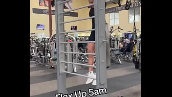 Flex up 5am swinging around gym time