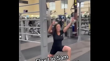 Flex up 5am swinging around gym time