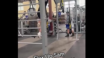 Flex up 5am swinging around gym time