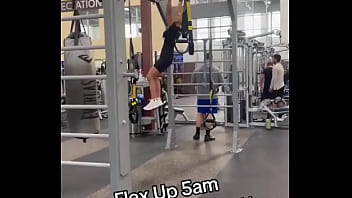 Flex up 5am swinging around gym time