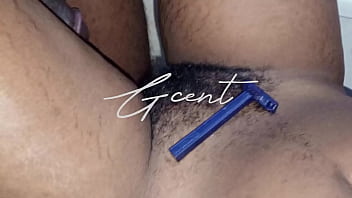 Shaving vero's hairy specious pussy with happy ending