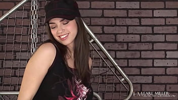 Curvy courtney james strips and masturbates in her dungeon