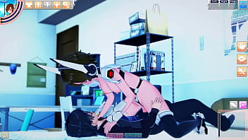 Guy's android girl sucks and fucks him to many orgasms