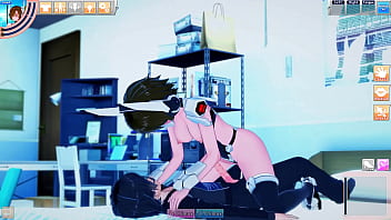 Guy's android girl sucks and fucks him to many orgasms