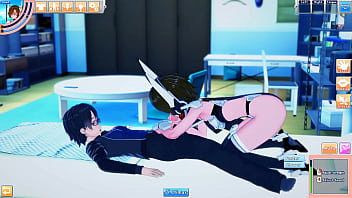 Guy's android girl sucks and fucks him to many orgasms