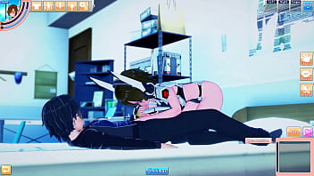 Guy's android girl sucks and fucks him to many orgasms