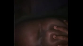 Fat ass ebony plays with bbc