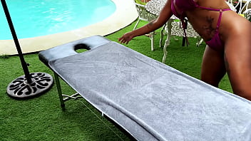 Happy ending massage for horny milf latina woman with fit body and big tits