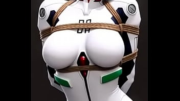 Sexy tempting dance from rei ayanami bounded by rope