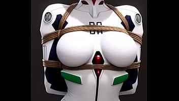 Sexy tempting dance from rei ayanami bounded by rope