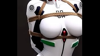 Sexy tempting dance from rei ayanami bounded by rope