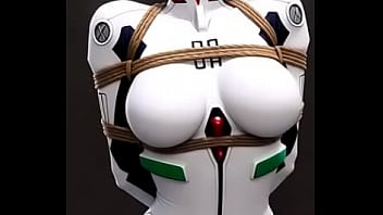 Sexy tempting dance from rei ayanami bounded by rope