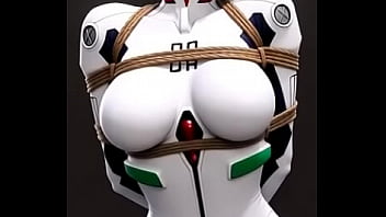 Sexy tempting dance from rei ayanami bounded by rope