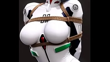 Sexy tempting dance from rei ayanami bounded by rope