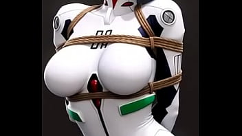 Sexy tempting dance from rei ayanami bounded by rope