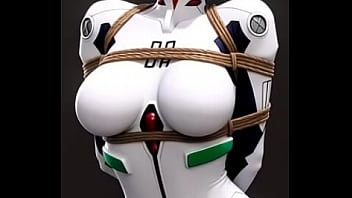 Sexy tempting dance from rei ayanami bounded by rope