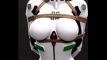 Sexy tempting dance from rei ayanami bounded by rope