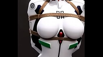 Sexy tempting dance from rei ayanami bounded by rope