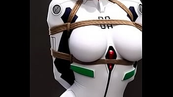 Sexy tempting dance from rei ayanami bounded by rope